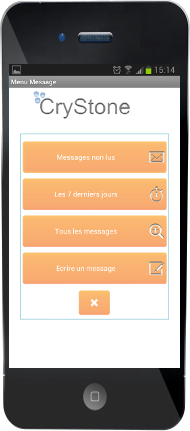 Ecran de messagerie intranet sur mobile Ecran de messagerie intranet sur mobile