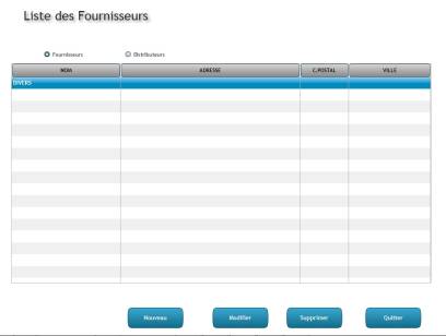 La fiche fournisseur