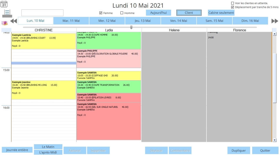 Le carnet de rendez-vous