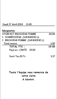 Le ticket de caisse